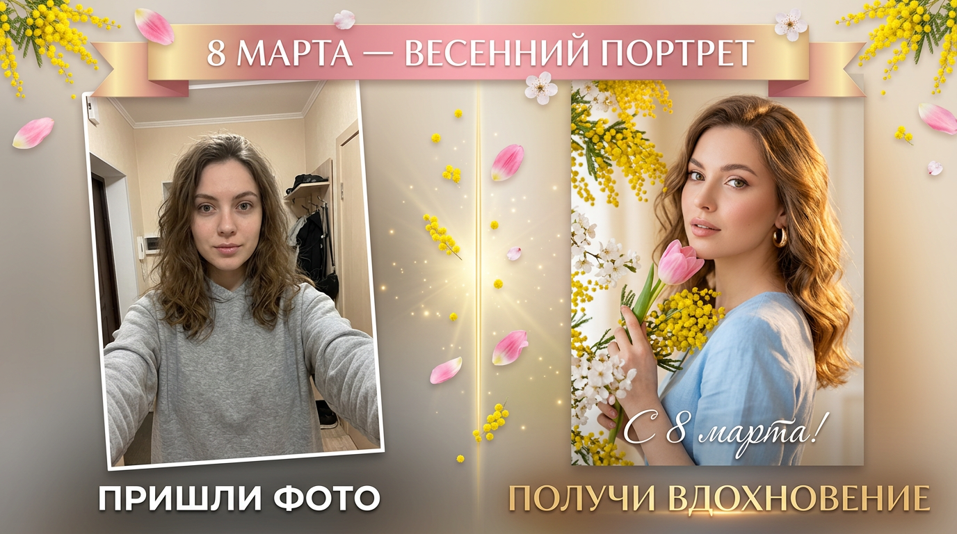 С 8 марта — весенний портрет